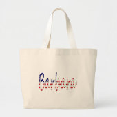 Jeder Name überlagert sich auf der Flagge der USA Jumbo Stoffbeutel (Vorne)