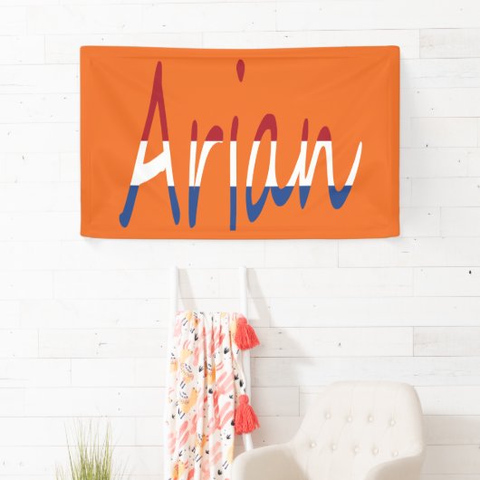 Jeder Name überlagert sich auf der NLD-Flagge auf  Banner (Insitu)