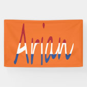 Jeder Name überlagert sich auf der NLD-Flagge auf  Banner (Horizontal)