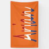 Jeder Name überlagert sich auf der NLD-Flagge auf Banner (Vertikal)