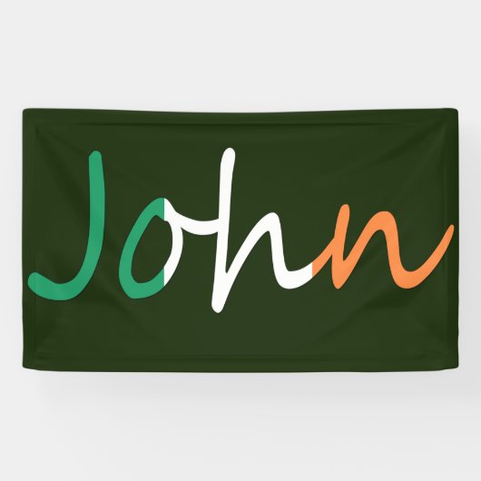 Jeder Name überlagert sich auf irischer Flagge Banner (Horizontal)