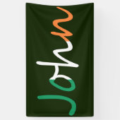 Jeder Name überlagert sich auf irischer Flagge Banner (Vertikal)