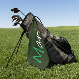 Jeder Name überlagert sich auf irischer Flagge-Gtc Golfhandtuch