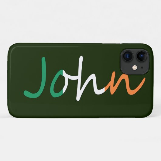 Jeder Name überlagert sich auf irischer Flagge iph Case-Mate iPhone Hülle (Rückseite (Horizontal))