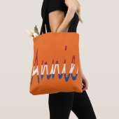 Jeder Name überlagert sich auf NLD-Flagge auf oder Tasche (Von Nahem)