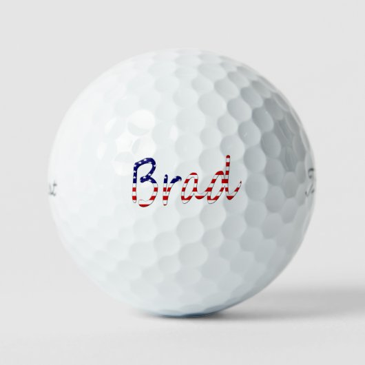 Jeder Name überlagerte sich auf US-Flagge tpv1 gbc Golfball (Vorderseite)