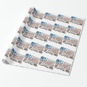 Jeder Name USA Flag Thline Personalisiert Geschenkpapier (Ungerollt)