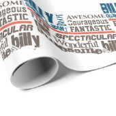 Jeder Name USA Flag Thline Personalisiert Geschenkpapier (Rolleneckpunkt)