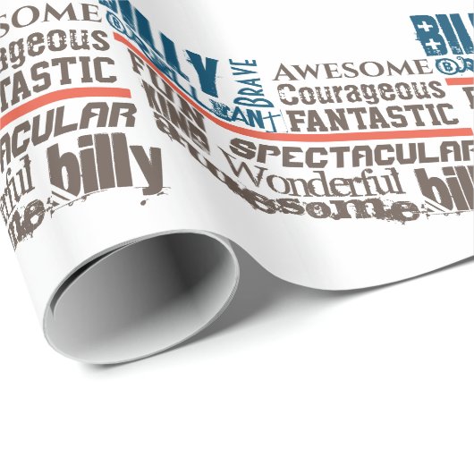 Jeder Name USA Flag Thline Personalisiert Geschenkpapier (Rolleneckpunkt)