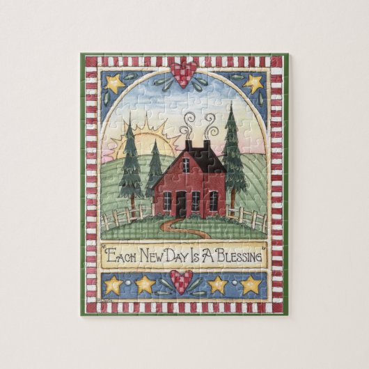 Jeder neue Tag ist ein segnenFolkart Puzzlespiel Puzzle (Vertikal)