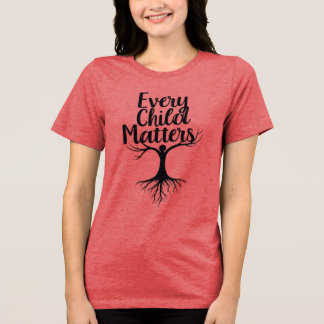 Jeder Orange Tag Kind Freundlichkeit zählt Anti-Mo Tri-Blend Shirt