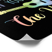 Jeder Ort ist ein glücklicher Ort Ukulele Spieler Poster (Ecke)