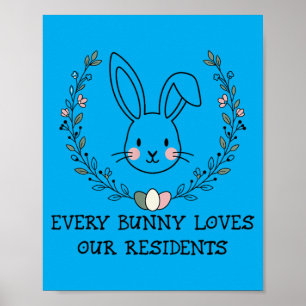 Jeder Osterhase liebt Bewohner Hübsche Krankenschw Poster