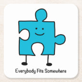 Jeder passt irgendwo auf Papier Untersetzer (Vorderseite)