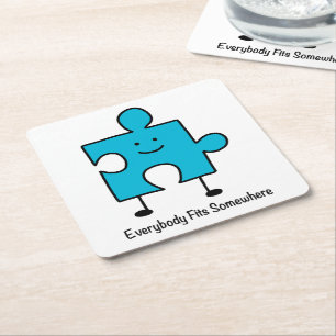 Jeder passt irgendwohin Papieruntersetzer Rechteckiger Pappuntersetzer