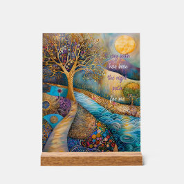 Jeder Pfad war das richtige akryllische Zeichen Acrylschild