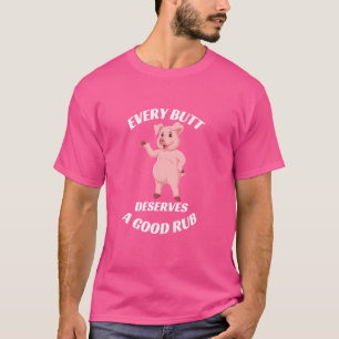 Jeder Po verdient eine gute Massage Grilling Metzg T-Shirt