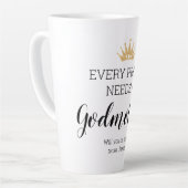 Jeder Prinz braucht eine Godmutter Christening Milchtasse (Linke Ecke)