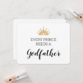 Jeder Prinz braucht eine Taufe des Vaters Karte (Vorderseite/Rückseite Beispiel)