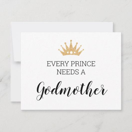 Jeder Prinz braucht eine Taufe für die Mutter Karte (Vorderseite)