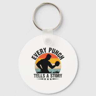 Jeder Punch erzählt von einem Story Boxer Sports G Schlüsselanhänger