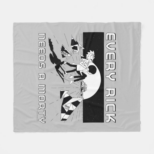 Jeder Rick braucht einen Morty Fleecedecke (Vorderseite (Horizontal))