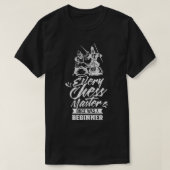 Jeder Schachmeister war einmal Anfänger T-Shirt (Design vorne)