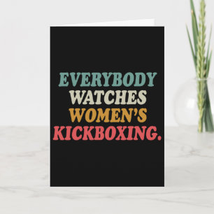 Jeder schaut Frauen-Kickboxen Karte