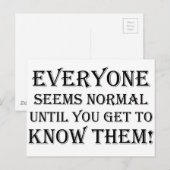 Jeder scheint normal... postkarte (Vorne/Hinten)