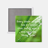 Jeder Schlag Grass Quote Magnet (Vorderseite/Rückseite)