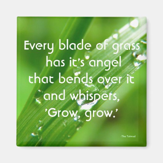 Jeder Schlag Grass Quote Magnet (Vorne)