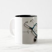 Jeder Schluck Behalte das Herz schlagen Zweifarbige Tasse (Vorderseite Links)