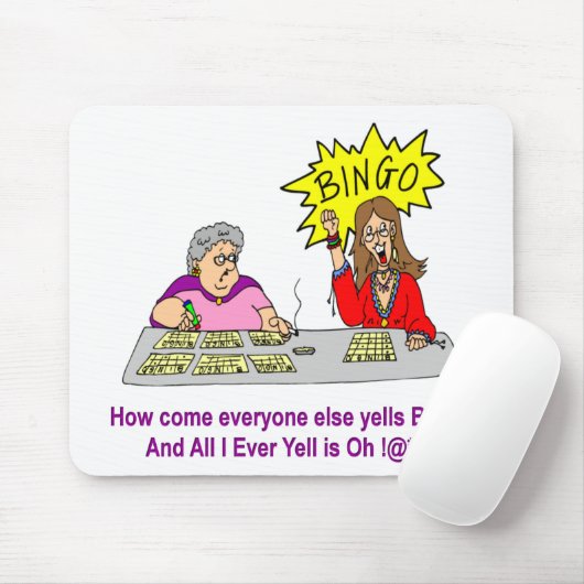 Jeder schreit sonst Bingo Mousepad (Mit Mouse)