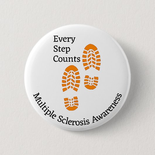 Jeder Schritt zählt das Bewusstsein für Multipler  Button (Vorderseite)