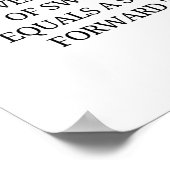 Jeder Schweißtropfen ist ein Fortschritt Poster (Ecke)