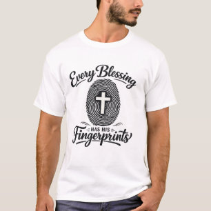Jeder Segen Fingerabdrücke Christlicher Glaube Hof T-Shirt