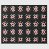 Jeder sieht durch mich Funny Donut Pun Dark BG Geschenkpapier (Flach)