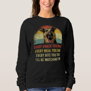 Jeder Snack, den Sie machen deutschen Schäferhund Sweatshirt
