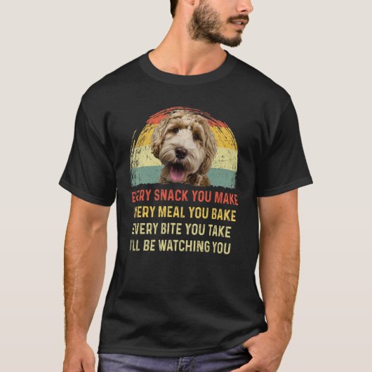 Jeder Snack, den Sie machen Labradoodle Hund Mama T-Shirt (Vorderseite)