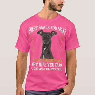 Jeder Snack, den Sie machen lustige Greyhound Hund T-Shirt
