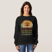 Jeder Snack, den Sie machen Spitz Hund Mama Hund V Sweatshirt (Vorne ganz)