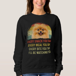 Jeder Snack, den Sie machen Spitz Hund Mama Hund V Sweatshirt