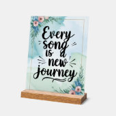 Jeder Song ist eine neue Option 3 Acrylschild (Winkel)