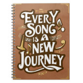 Jeder Song ist eine neue Reise Notizblock (Vorderseite)