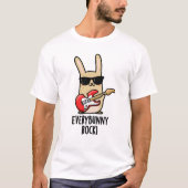 Jeder sonnige Rock Funny Animal Rabbit Pub T-Shirt (Vorderseite)