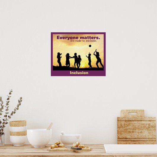 Jeder spielt eine Rolle beim Drucken Poster (Küche)