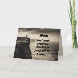 Jeder sprang von einer Klippe.. lustiger Muttertag Feiertagskarte