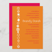 JEDER STAR IST EINZIGARTIG Bar Bat Mitzvah Einladu Einladung (Vorne/Hinten)