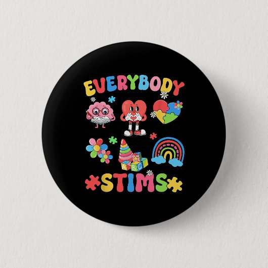 Jeder Stift Neurodiversity-Autismus Krieger Neur Button (Vorderseite)