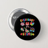Jeder Stift Neurodiversity-Autismus Krieger Neur Button (Vorne & Hinten)